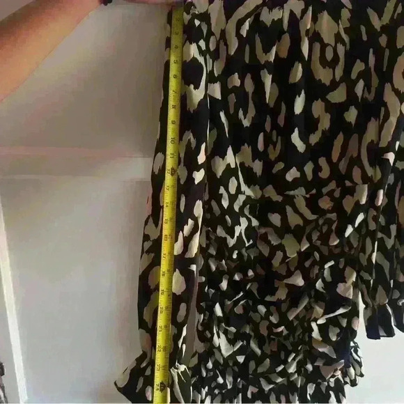 Women Multicolored Allover Print  Sleeve  Ruffle Dress size S - Picture 9 of 12